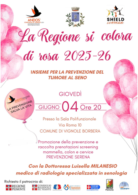 Incontro in collaborazione con ANDOS onlus NAZIONALE per la sensibilizzazione sulla prevenzione dei tumori al seno - giovedì 4 giugno 2026